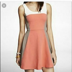 Express Colorblock Skater Dress